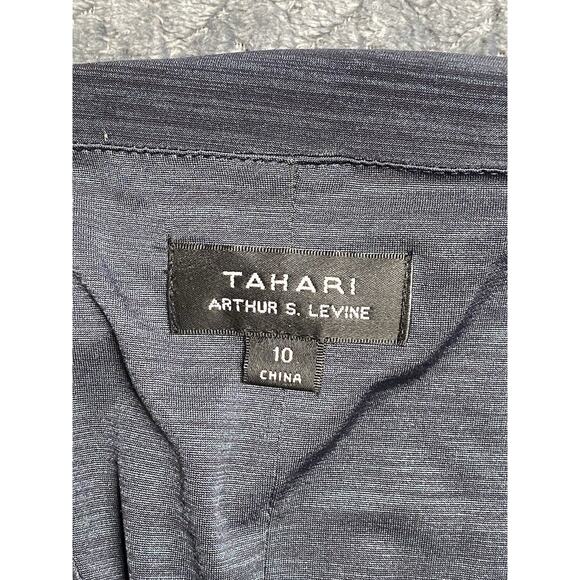 Tahari Arthur's S. Levine Tiered Dress Size 10 Gray Layered Pull Over 3/4 Sleeve - Picture 6 of 13